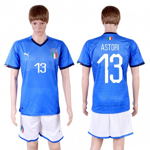 Italy #13 Astori Home Soccer Country Jersey - Click Image to Close